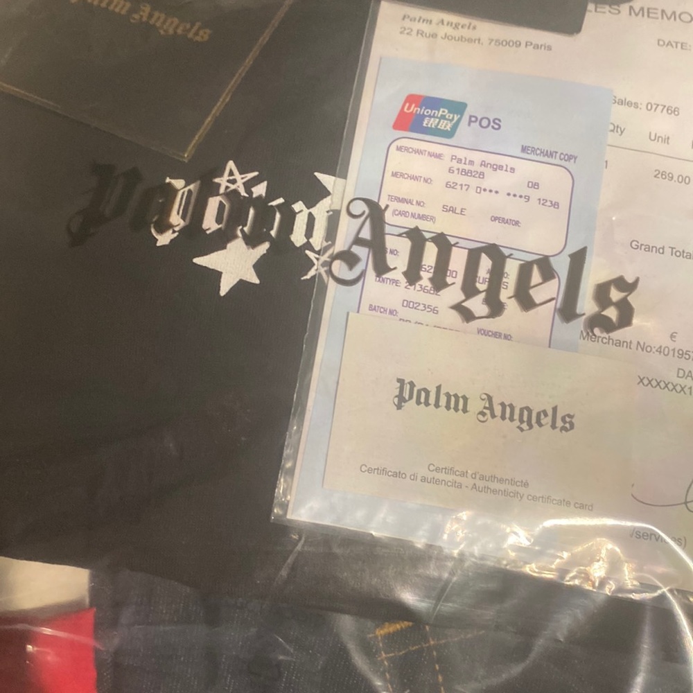 Palm angel stars mens tee